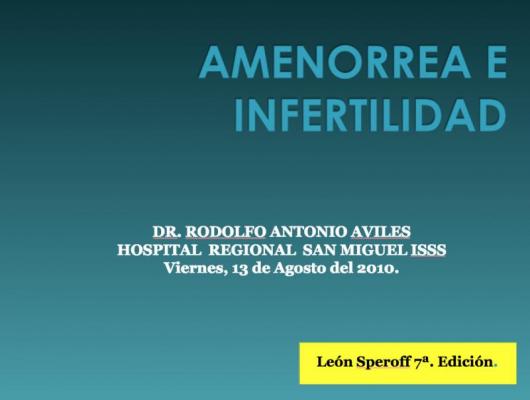 Amenorrea e Infertilidad